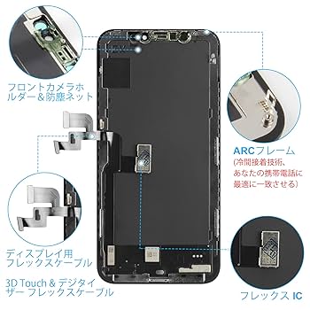 Amazon.co.jp: SRJTEK For iPhone X 液晶パネル 画面交換修理用